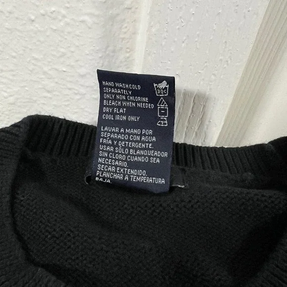 Nautica Mens XL Black 100% Cotton Long‎ Sleeve Crewneck Knit Sweater Casual Prep - Picture 4 of 8